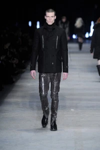 $1495 Designer Rare DIESEL BLACK GOLD Men's Runway Wool Peacoat Jacket 48 - Picture 1 of 13