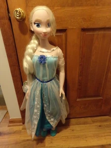 Disney Frozen My Size Elsa Doll Jakks Pacific 38" tall In original outfit - Picture 1 of 12
