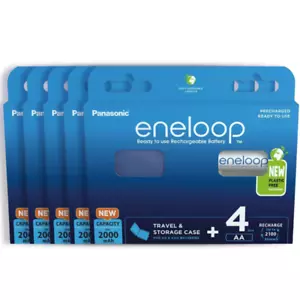20 x Panasonic Eneloop AA 2000mAh batteries Rechargeable BK-3MCCE Storage box - Picture 1 of 4