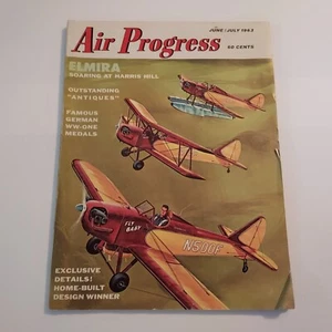 Vintage Air Progress June July 1963 Magazine Airplanes Aircraft - Imagen 1 de 3
