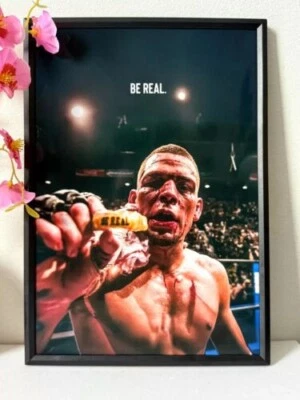 Nate Diaz UFC Fighter Poster - Room Decor UFC, Sport Poster-Wall Decor, No Frame - Image 1 of 4