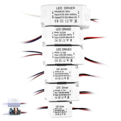 300mA LED Driver 1-36W 300mA Ceilling Light Transformer Power Supply adapter - Image 1 of 4