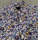 DUCHAMP Shirt Mens Medium 15/38 Multicoloured Floral Long Sleeve Button Up