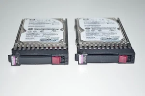 2x HP 300GB Hard Drive SAS MDL Dual Port 10K 2.5in HDD 493083-001 with Frame - Picture 1 of 5