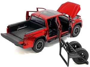 2023 Toyota Tundra TRD 4x4 Pickup Truck Red Metallic with Sunroof and Wheel R... - Picture 1 of 2