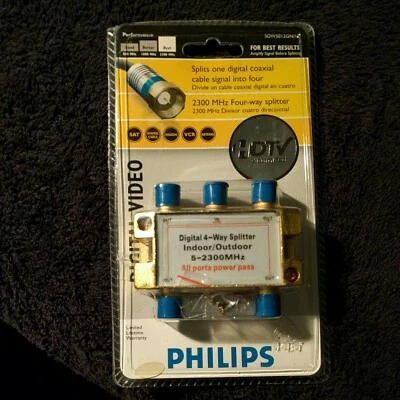 PHILIPS 2300 MHz Digital 4 way splitter. SDW5012OGN/17 NEW Sealed - Image 1 of 4