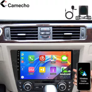 Android 15 For BMW E90 M3 328i 335i Car GPS Stereo Radio CarPlay Bluetooth + Cam - Picture 1 of 21
