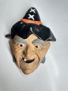 Vintage Halloween Hexengesicht Wand Tür Hänge Lichter Geräusche 10" ** Lesen - Bild 1 von 6