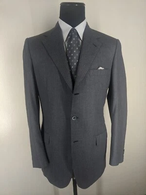 Traje de Lana Brioni Hecho en Italia 3 Btn Pantalones Plisados - Talla 41 Largo EE. UU.---CASI COMO NUEVO Foto 1 de 4