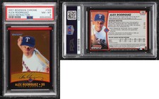 2001 Bowman Chrome Gold Refractor /99 Alex Rodriguez #103 PSA 8