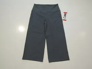 TUFF ATHLETICS Balsalm Green Exercise Wide Leg Capris Stretch Size Large L - Picture 1 of 2