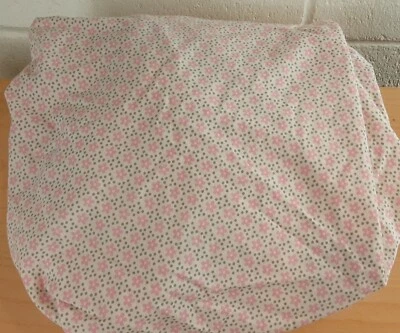 Sábana Cuna Garanimals Bebé Niña Rosa Flores Gris Lunares Blanco Algodón Guardería Foto 1 de 3