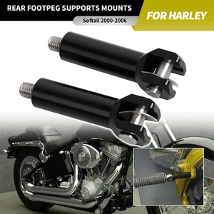 Black 2.75" Passenger Foot Peg Support Mount Clevis For Harley Heritage Softail - Picture 1 of 16