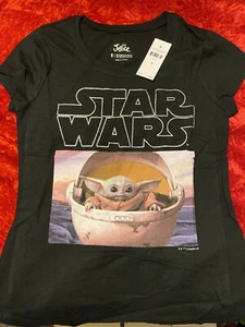 Star Wars Baby Yoda Graphic T Youth Girls Sz 10 Mandalorean The Child NWT! - Picture 1 of 5