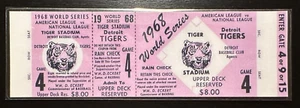 Detroit Tigers 1968 World Series Game 4 REPLICA ticket vs St Louis Cardinals - Picture 1 of 1