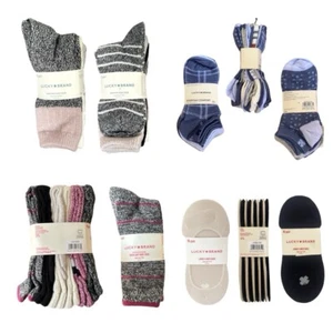 Lucky Brand Womens Socks Sets Boot Crew Liner No Show - Picture 1 of 12