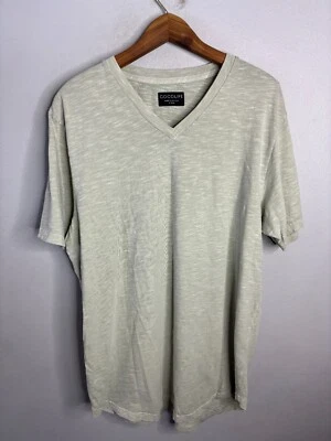 Camiseta Goodlife Verde Cuello en V Manga Corta Dobladillo Curvo Algodón Para Hombres XL EE. UU. 6429 Foto 1 de 4