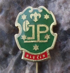 Antique Hlucin Moravia Czechoslovakia Heraldic Crest Coat of Arms Pin Badge - Picture 1 of 2