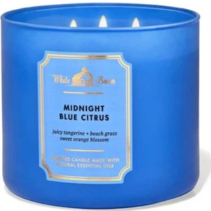 New Bath & Body Works, White Barn 3-Wick Candle - 14.5 oz - Midnight Blue Citrus - Picture 1 of 5