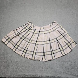 Faded Rose Skirt Womens XL Plaid Pleated Short Zipper Side - Picture 1 of 14