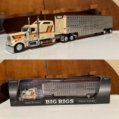 BIG RIGS 1/64 DCP Fleenor Kenworth W900 rimorchio per dormienti e bovini da studio #69-1755 - Immagine 1 di 4