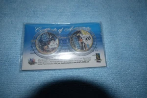 Derek Jeter Yankee Stadium Farewell NY State Quarters 2-Coin Set Merrick Mint - Picture 1 of 3