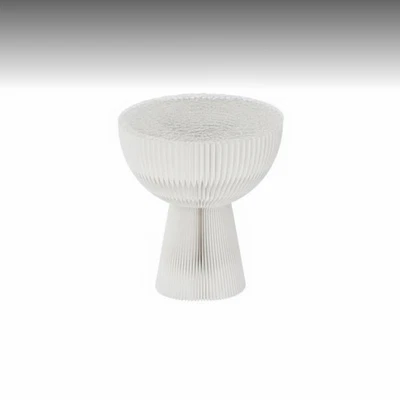 Foldable Minimalist Side Table with Storage, Art Design - Image 1 of 4