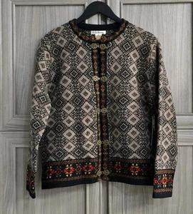 Vintage Susan Bristol Latch Front Cardigan Pullover 100% Wolle - Bild 1 von 14