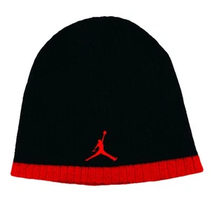 Nike Air Jordan Jumpman Black Red Winter Cap Hat beanie One Size Youth boys kids - Picture 1 of 4