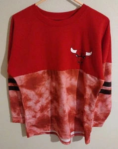 Haut tricoté ajusté femme NBA Chicago Bulls taille moyenne vintage demi manches - Photo 1/4