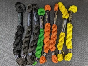 Royal Society Perle Cotton Size 5 Thread 9 Skeins Assorted Colors Solid - Picture 1 of 4
