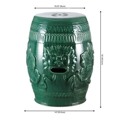 Safavieh CHINESE DRAGON STOOL, Reduced Price 2172763591 ACS4505A - Image 1 of 4