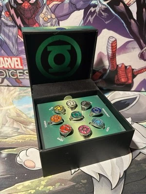 DC Comics Green Lantern Power Rings - Set of 9 Rings - Image 1 of 2