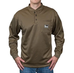 NEW BANDED GEAR TEC FLEECE HENLEY LONG SLEEVE L/S HUNTING CASUAL SHIRT B1030006 - Picture 1 of 5