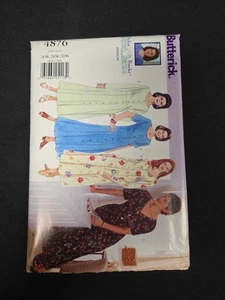 Butterick Sewing Pattern 4876 26W 28W 30W Plus Uncut Vintage 1990s Dress - Picture 1 of 2