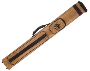 McDermott Wildfire Embossed 2x2 Faux Leather Hard Pool/Billiard Cue Case - Brown - Picture 1 of 1