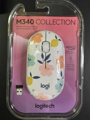 Logitech M340 Design Collection Wireless Mouse (Floral Bouquet) !! Brand New !! - Image 1 of 2