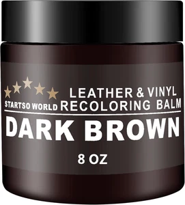 Leather Recoloring Balm, Dark Brown Leather Repair Kit for Furniture, Leather Dy - Picture 1 of 12