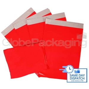 50 x Strong RED 14x20" Mailing Postal Poly Postage Bags 14"x20" (355x500mm) - Picture 1 of 5