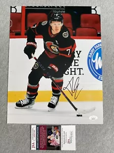 OTTAWA SENATORS- BRADY TKACHUK AUTOGRAPH *HUGE* 11x14 ACTION PHOTO JSA AI82148 - Picture 1 of 1
