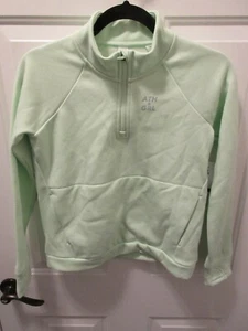 ATHLETA GIRL CRAZY COZY HALF ZIP SWEATSHIRT IN MINT SORBET GREEN NEW - Picture 1 of 5