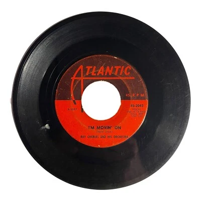 Ray Charles‎– I'm Movin' On 7" Vinyl 1959 Atlantic ‎– 45-2043 - Image 1 of 2