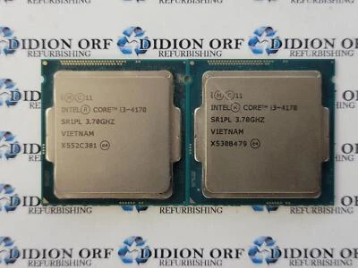 Set of 2 INTEL Core i3-4170 SR1PL 3.70 GHz 3 MB 54 W Grade B SKU 13791 - Image 1 of 2