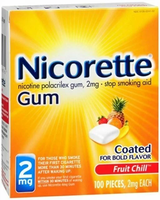 Nicorette Fruit Chill 2mg Gum - 100 Count