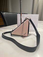 PRADA BEAUTY Pink Triangle Makeup Bag Pouch Crossbody Cosmetic Bag Purse Clutch