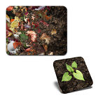 1 Mouse Mat & 1 Square Coaster Compost Soil Cycle Green Earth Science #52736