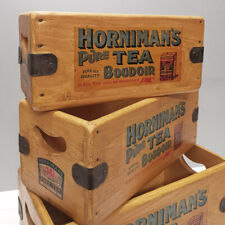 Horniman's Tea Vintage Box Wooden Crate Vintage Advertising