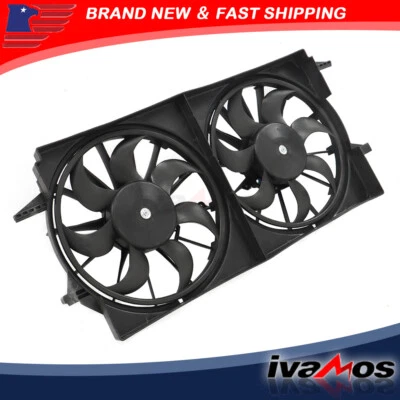 Conjunto de ventilador de doble rueda y estado para Chevrolet Malibu L4 2,4 L y V6 3,1 1997-2002 Foto 1 de 4