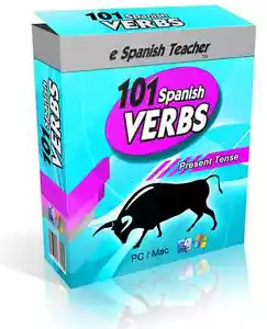 eSpanishTeacher Learn To Speak 101 Spanish Verbs Course Windows & Mac - Picture 1 of 4