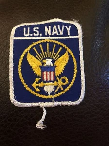 Vtg Patch US NAVY - Sew on Cloth Patch —2 3/4x 3 1/4” - Picture 1 of 2
